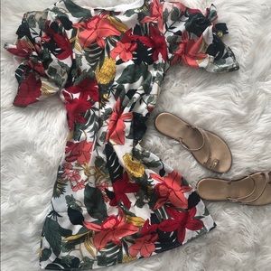 Floral print shift dress